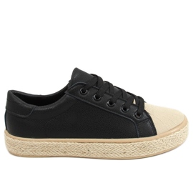 Trampki damskie espadryle czarne NA05P Black
