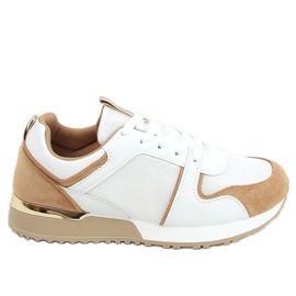 Buty sportowe wielokolorowe 5315 Khaki białe