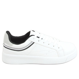 Trampki damskie białe B0-686 WHITE/BLACK