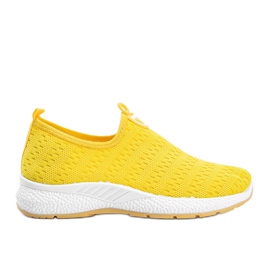 Żółte sportowe obuwie slip-on Marathon