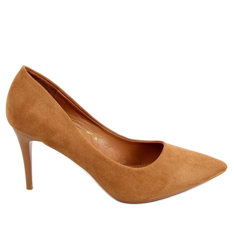 Czółenka na szpilce camel L502 Camel brązowe