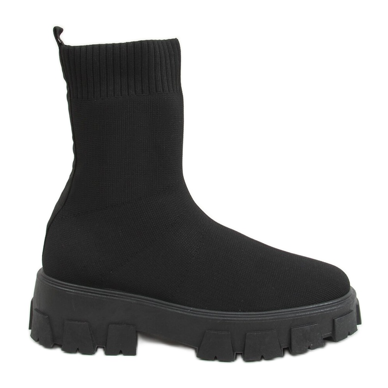Botki skarpetkowe czarne PP01P Black