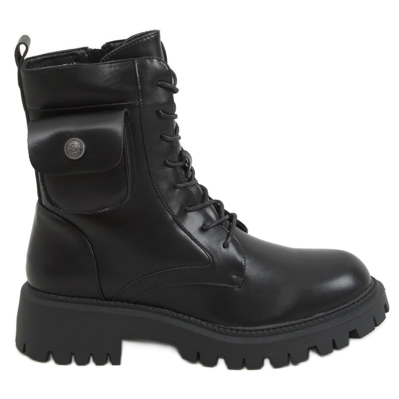 Workery z kieszonką czarne JJ06P Black