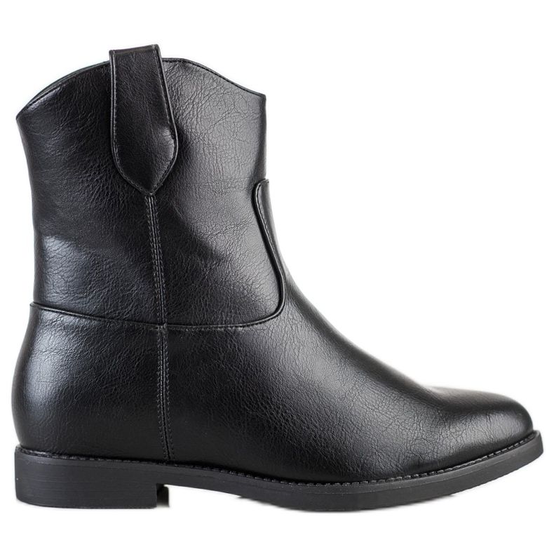 J. Star Czarne Kowbojki Na Koturnie