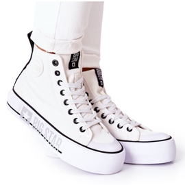 Wysokie Trampki Na Platformie Big Star II274014 Białe
