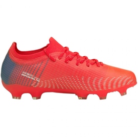 Buty piłkarskie Puma Ultra 2.3 Fg Ag Jr 106522 01 wielokolorowe pomarańcze i czerwienie