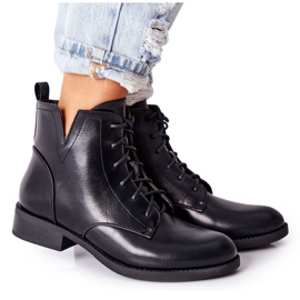 S.Barski Klasyczne Botki Damskie Sztyblety S. Barski Bello czarne