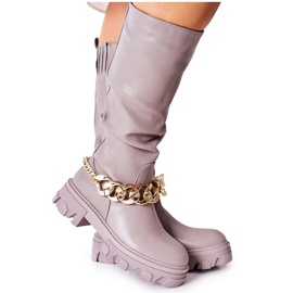 PB1 Wysokie Szare Kozaki Cecina