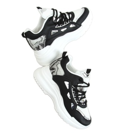 Buty sportowe na koturnie czarne 3170 Black