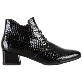 Sznurowane Botki VINCEZA czarne