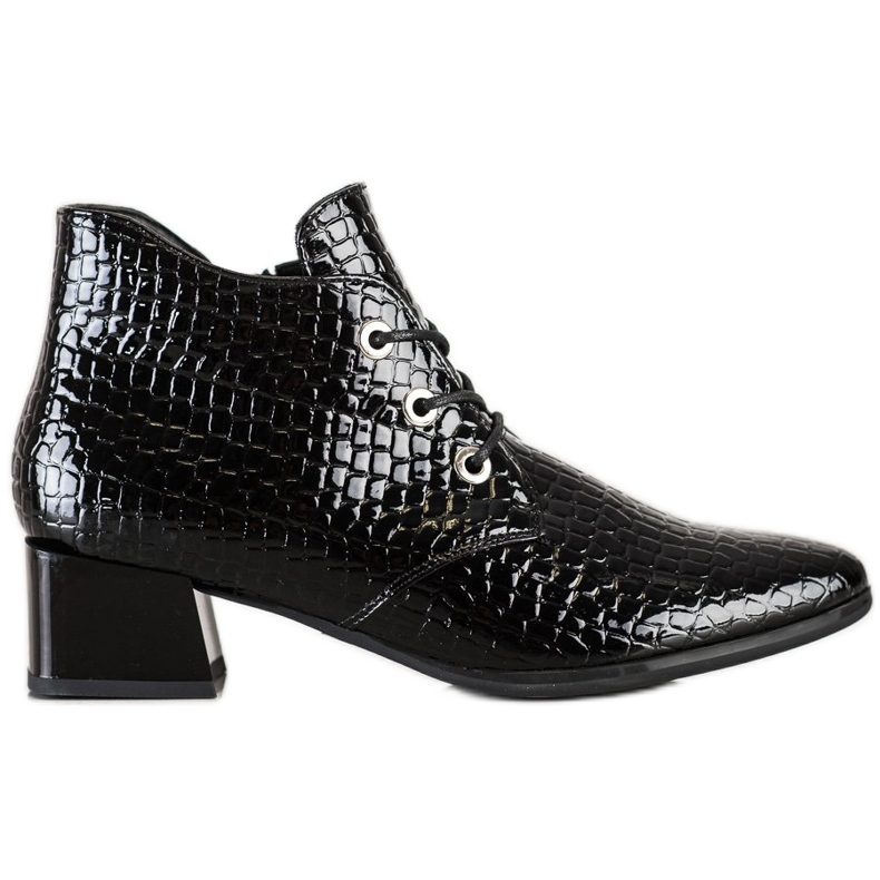 Sznurowane Botki VINCEZA czarne