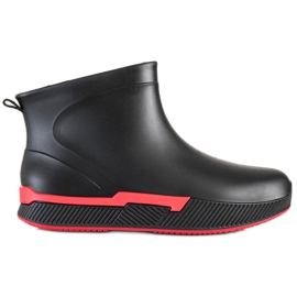 SHELOVET Krótkie Kalosze Na Platformie czarne