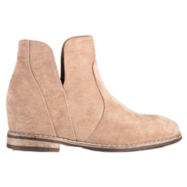 S. BARSKI Kowbojki Na Koturnie S.BARSKI beżowy