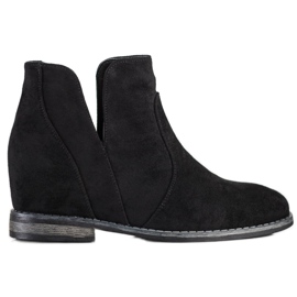 S. BARSKI Kowbojki Na Koturnie S.BARSKI czarne