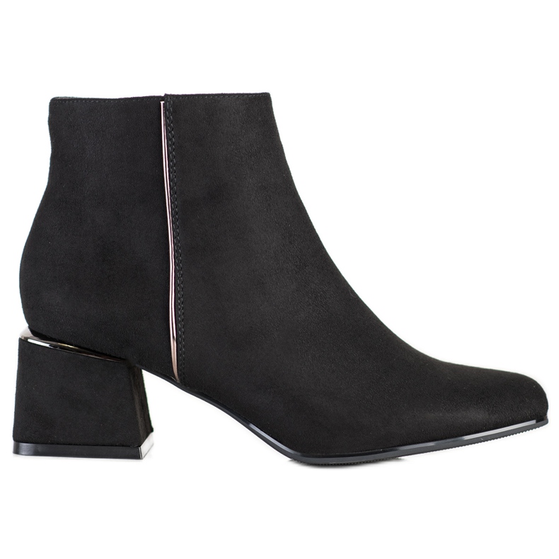 Goodin Eleganckie Zamszowe Botki czarne