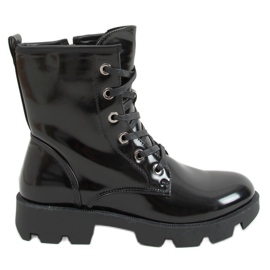 Workery sznurowane czarne Y9551 Black