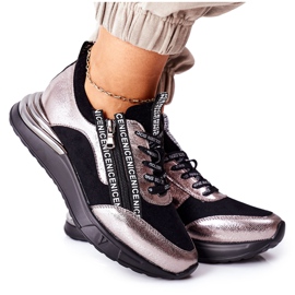 Vinceza Sportowe Damskie Buty Sneakersy Czarne Aduan