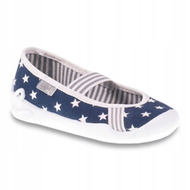 Befado obuwie dziecięce 193Y065 białe granatowe szare