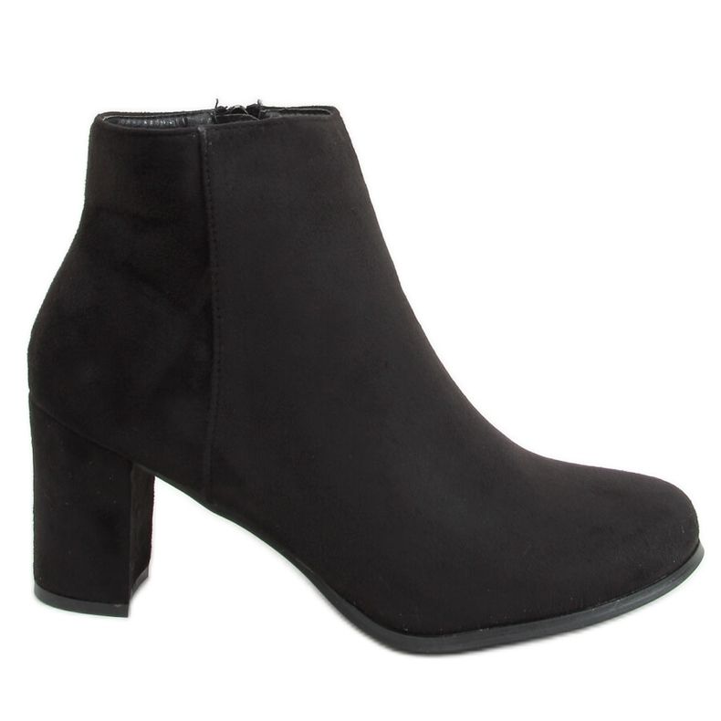Botki na obcasie klasyczne czarne E2165 Black