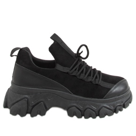 Buty sportowe na wysokiej podeszwie czarne NB520P Black