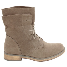 Botki workery szaro-beżowe NC1198 Khaki beżowy