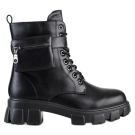 SHELOVET Ocieplane Workery Z Kieszonką czarne