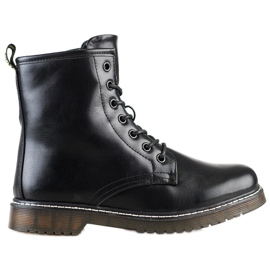 Evento Klasyczne Workery Z Eko Skóry czarne