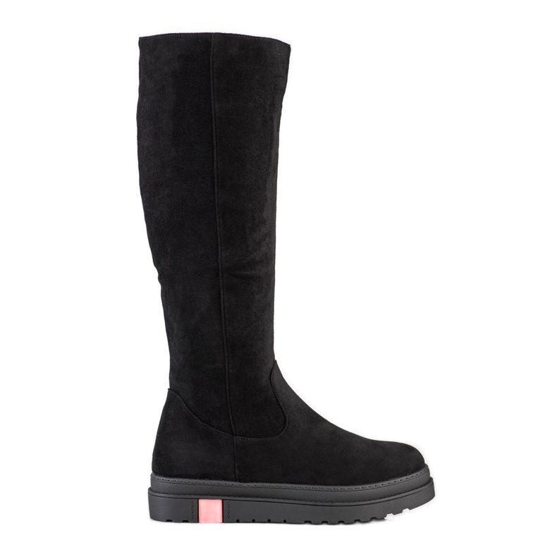 Seastar Zamszowe Kozaki Na Platformie czarne