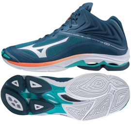Buty siatkarskie Mizuno Wave Lightning Z6 Mid M V1GA200584 granatowe niebieskie błękity i granat