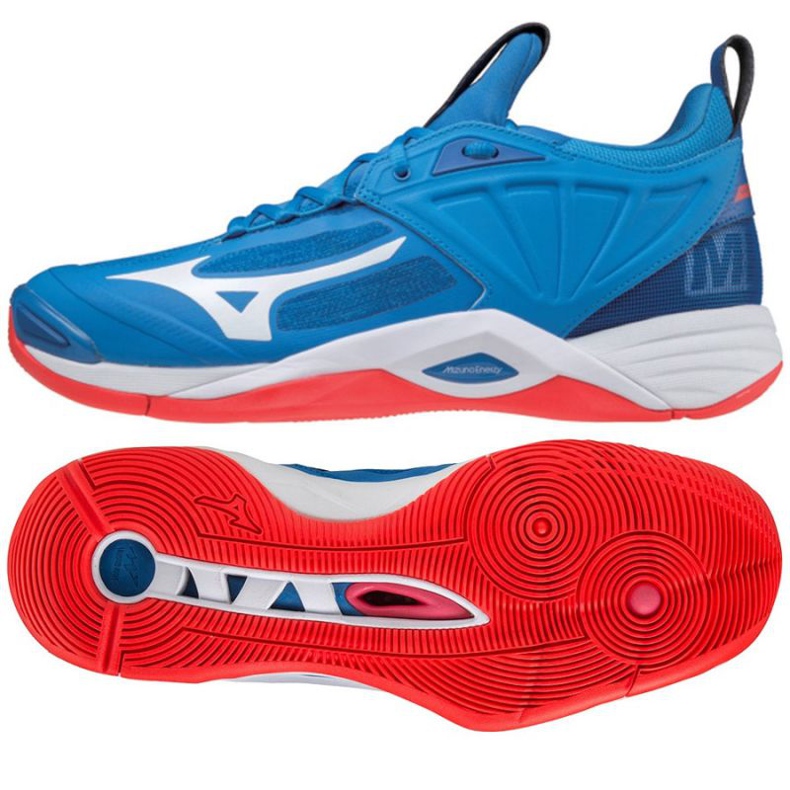 Buty siatkarskie Mizuno Wave Momentum Ii M V1GA211224 niebieskie niebieskie