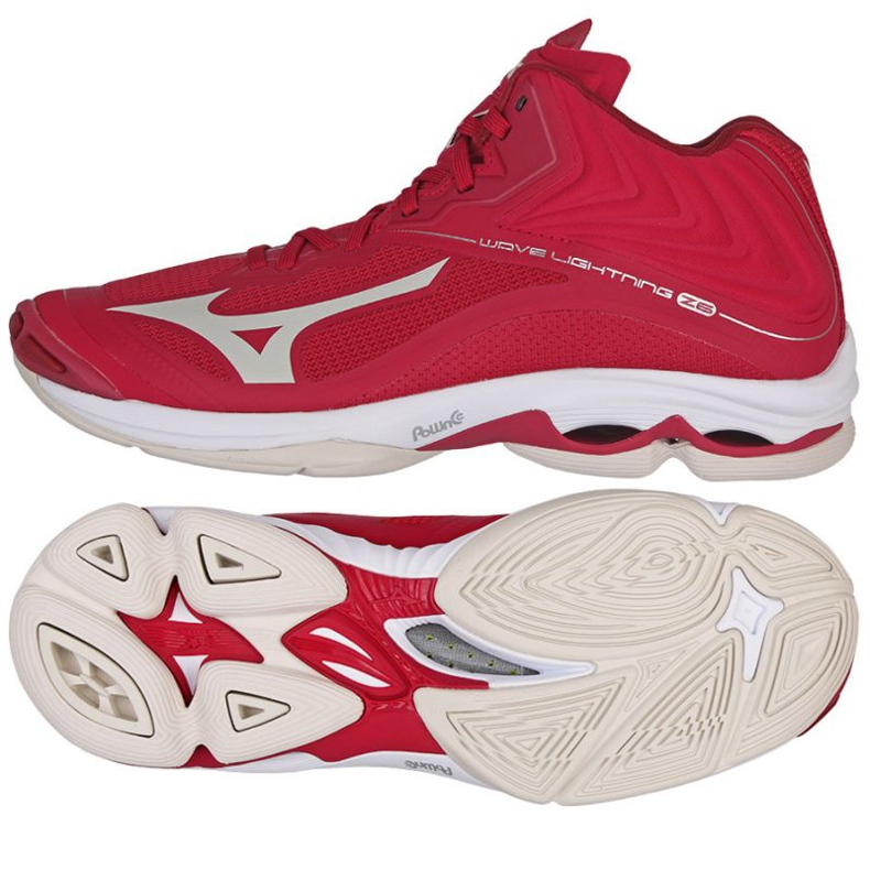 Buty siatkarskie Mizuno Wave Lightning Z6 Mid W V1GC200564 czerwone pomarańcze i czerwienie