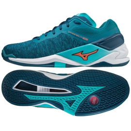 Buty Mizuno Wave Stealth Neo M X1GA200084 niebieskie niebieskie