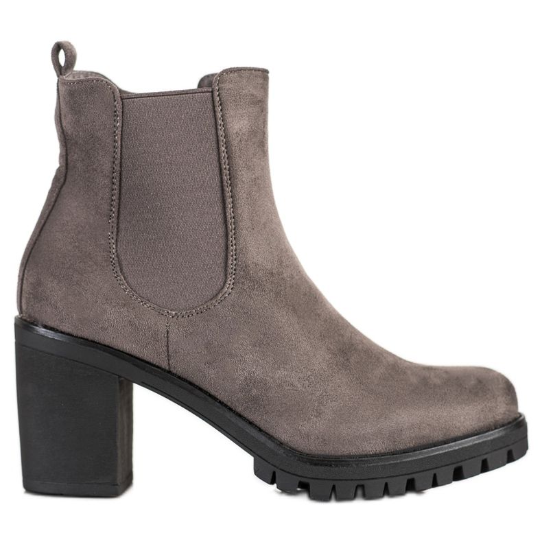 Seastar Klasyczne Botki Na Obcasie szare