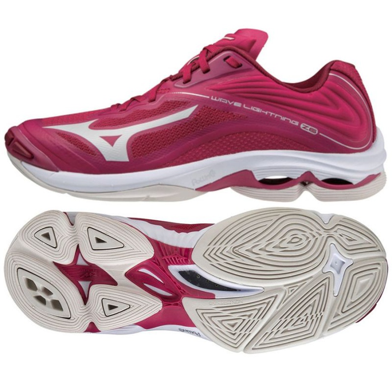 Buty siatkarskie Mizuno Wave Lightning Z6 Low W V1GC200064 czerwone pomarańcze i czerwienie