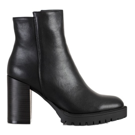 Lovery Klasyczne Botki Z Eko Skóry czarne