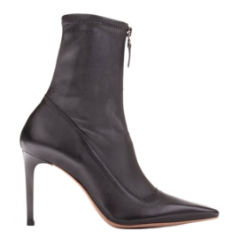 Marco Shoes Szpilki damskie z elastyczną cholewką czarne