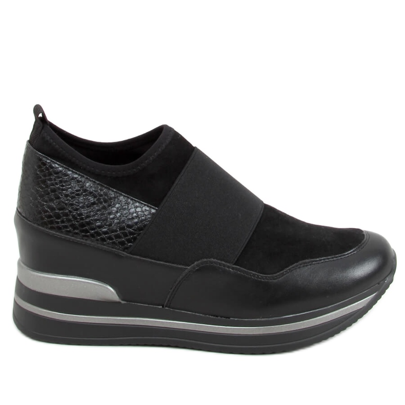 Buty sportowe na koturnie czarne RQ302 Black