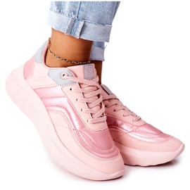 Damskie Sportowe Buty Memory Foam Big Star II274333 Różowe