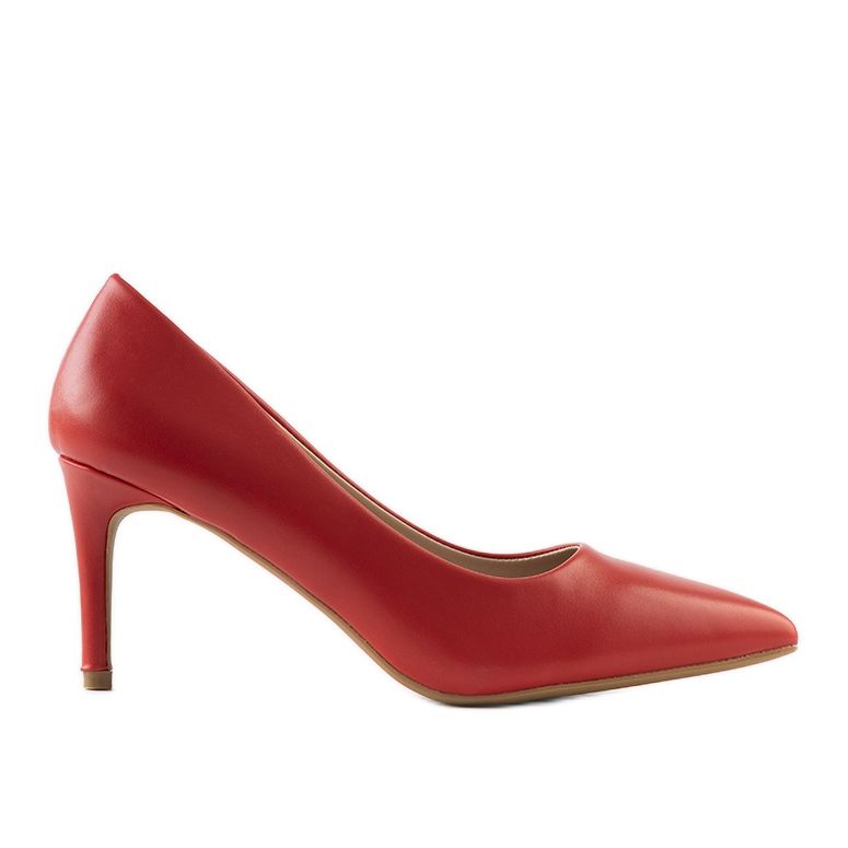 Czerwone klasyczne czółenka na szpilce Isla