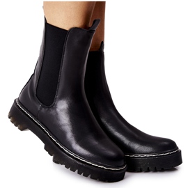 S.Barski Damskie Wysokie Botki Sztyblety Czarne Nemoreva