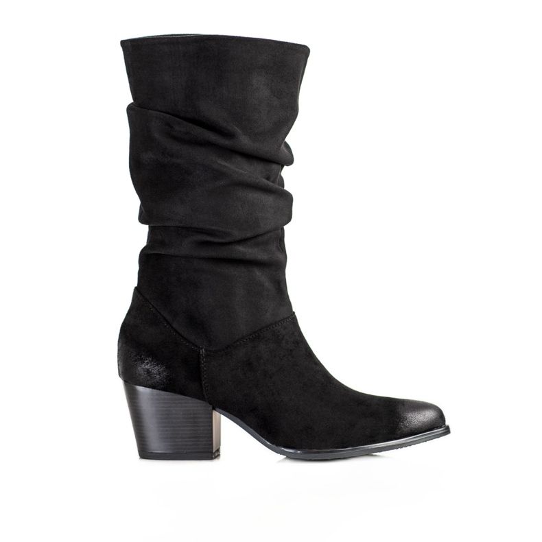 Kozaki Z Marszczoną Cholewką VINCEZA czarne