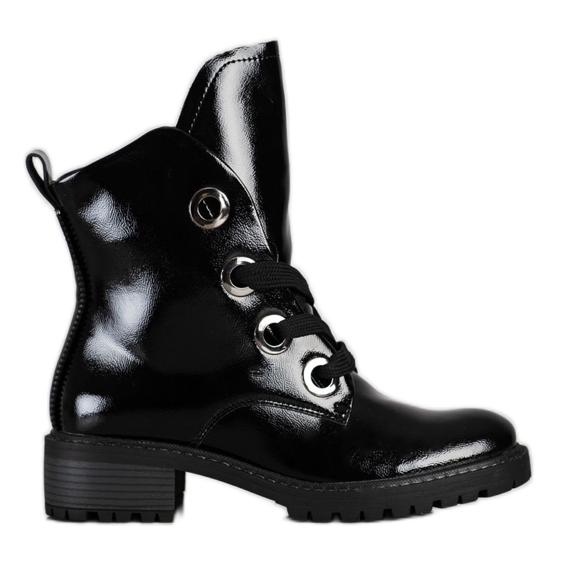 Sznurowane Botki VINCEZA czarne