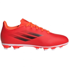 Buty piłkarskie adidas X Speedflow.4 FxG Jr FY3319 czerwone pomarańcze i czerwienie