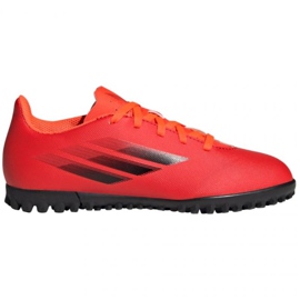 Buty piłkarskie adidas X Speedflow.4 Tf Jr FY3327 czerwone pomarańcze i czerwienie