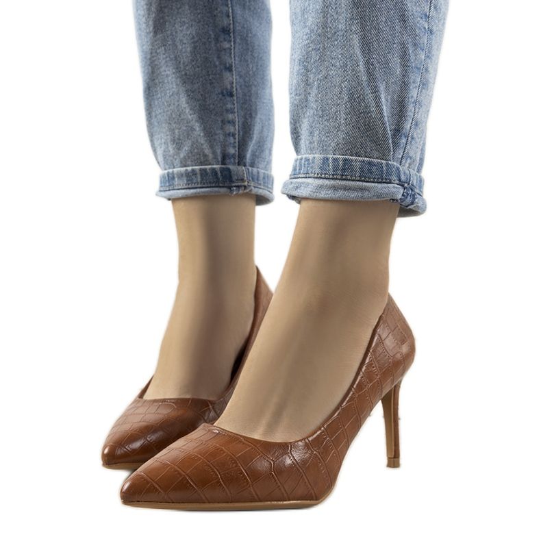 Brązowe czółenka na szpilce Byatt