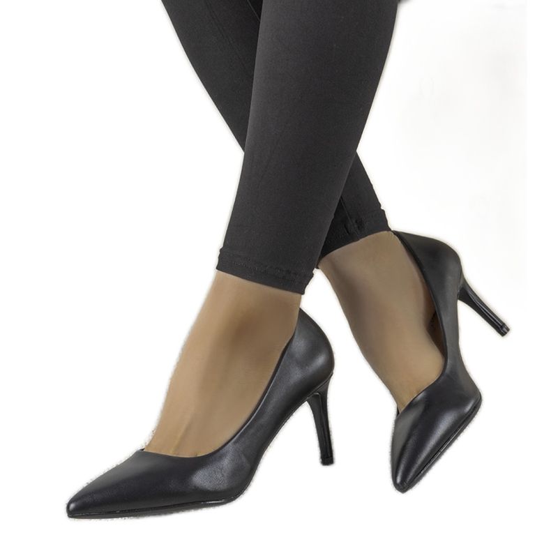 Czarne klasyczne czółenka na szpilce Isla