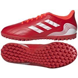 Buty piłkarskie adidas Copa Sense.4 Tf M FY6179 pomarańcze i czerwienie czerwone
