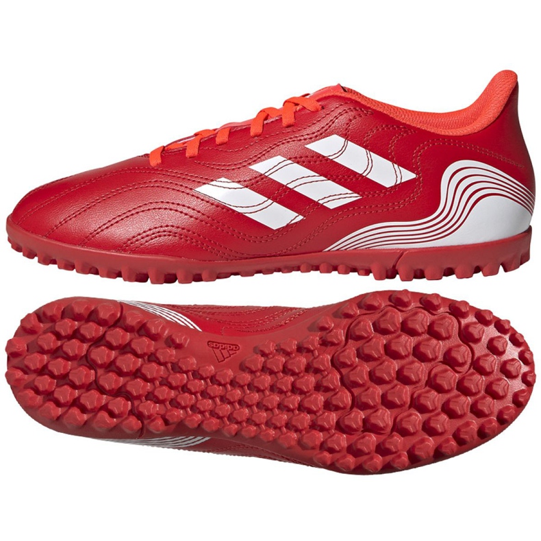 Buty piłkarskie adidas Copa Sense.4 Tf M FY6179 pomarańcze i czerwienie czerwone
