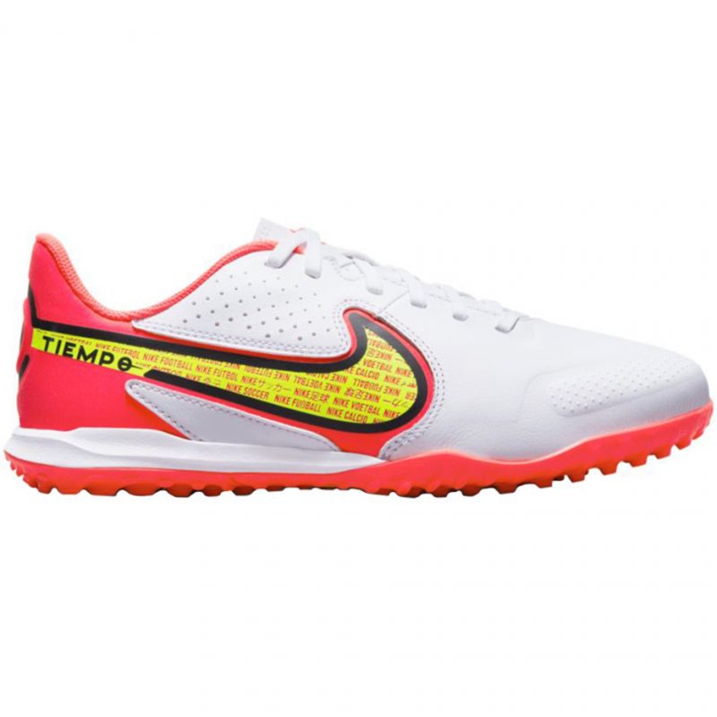Buty piłkarskie Nike Tiempo Legend 9 Academy Tf Jr DA1328 176 białe białe