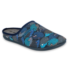 Befado obuwie damskie  155D204 granatowe niebieskie szare